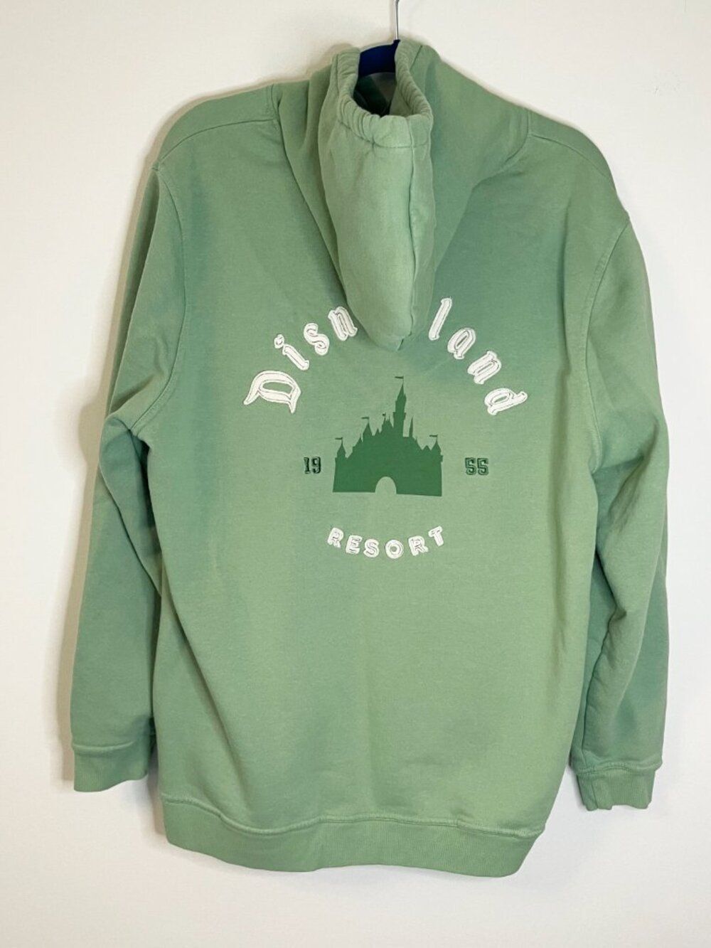 Disneyland Resort 2024 Hoodie Green Castle 1955 Pullover Sweatshirt Women’s XL